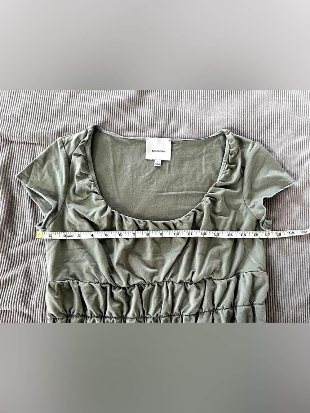Reformation Ruffled Peplum Blouse - Picture 6 of 7